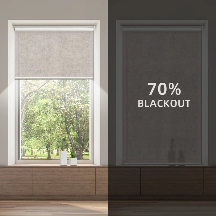 70% BLACKOUT Motorized Light Filtering Roller