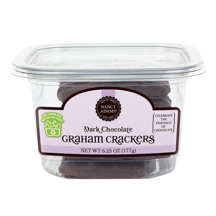 Nancy Adams Dark Chocolate Graham Crackers 6.25oz Tub - 6ct