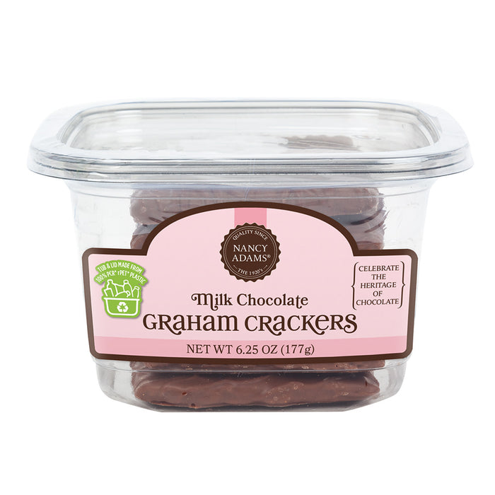 Nancy Adams Milk Chocolate Graham Crackers 6.25oz Tub - 6ct