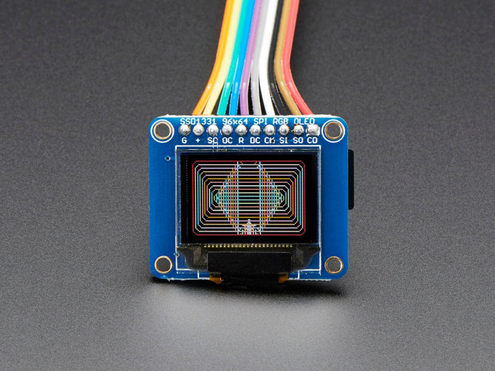 OLED Breakout Board - 16-bit Color 0.96" w/microSD holder by Adafruit - The Pi Hut