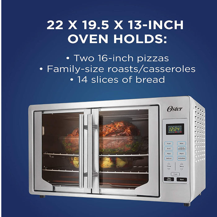 OSTER French Door Digital Toaster Oven - Refurbished with full manufacturer warranty - TSSTTVFDDGD