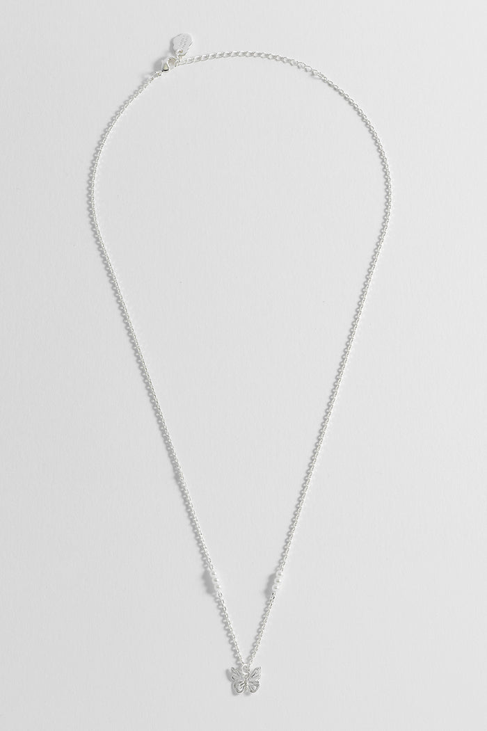 Pearl Butterfly Pendant Necklace