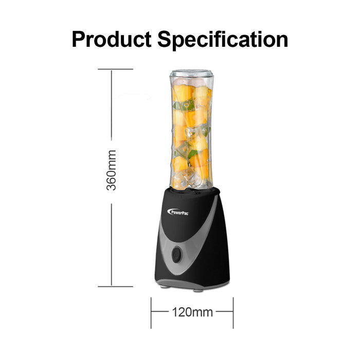 PowerPac Personal Juice Blender with 2X BPA Free Jugs (PPBL500)
