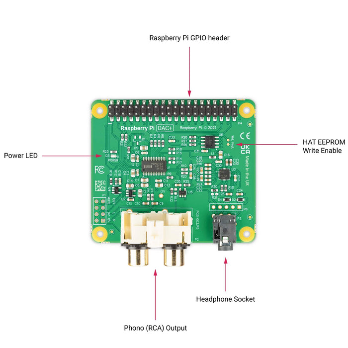 Raspberry Pi DAC+ by Raspberry Pi - The Pi Hut