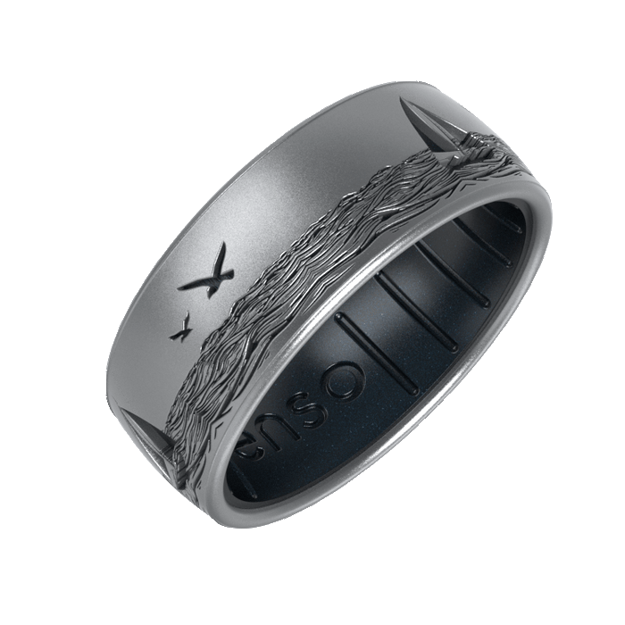 Etched Coastal Silicone Ring - Seafarer