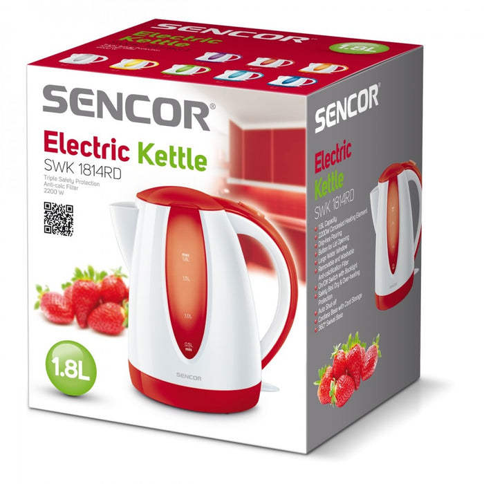SENCOR 1.8L Cordless Kettle - SWK1814RD