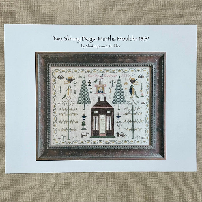 Shakespeare's Peddler - Two Skinny Dogs: Martha Moulder 1859 - Booklet Chart and/or Roxy Floss Conversion