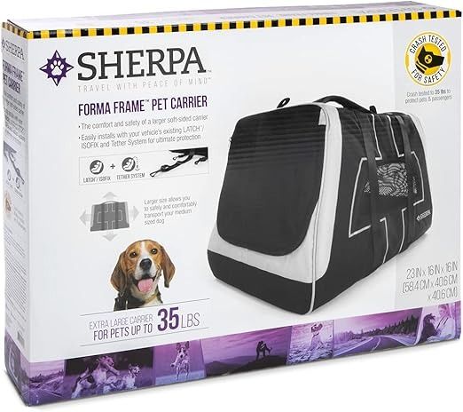 Sherpa SPT72069 Forma Frame Airline Approved Crash Tested Pet Carrier, Black, X-Large