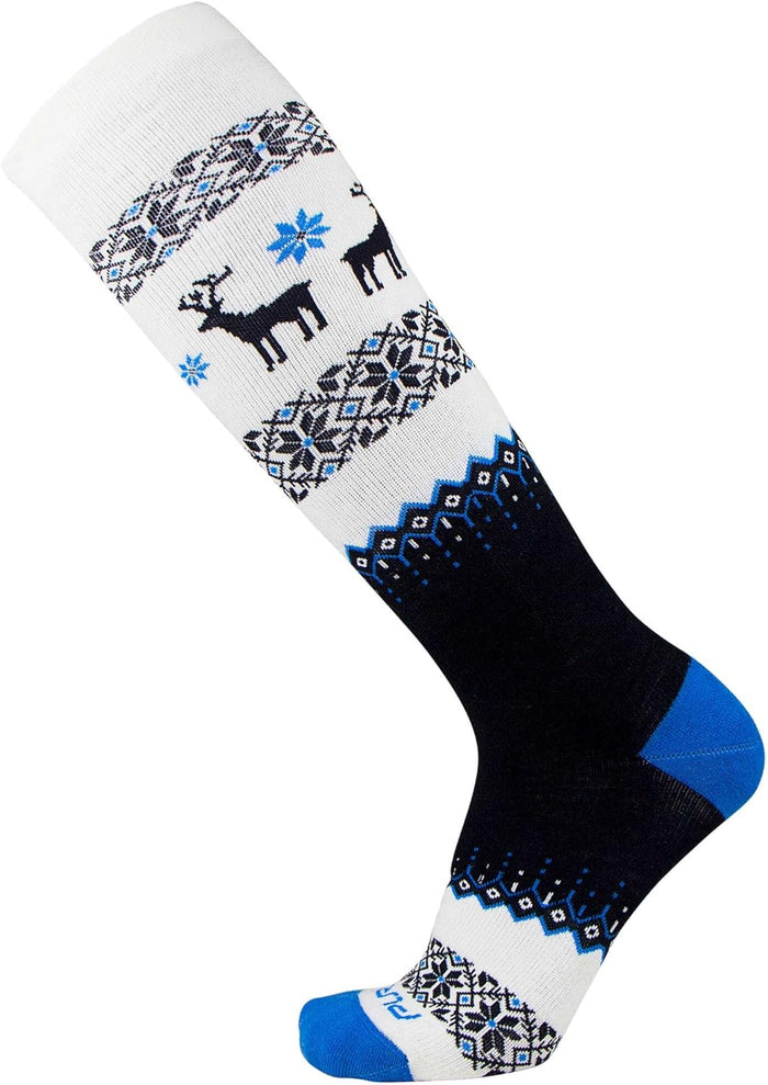 Medium / 1 Pair - Charcoal Black-cobalt Blue-white