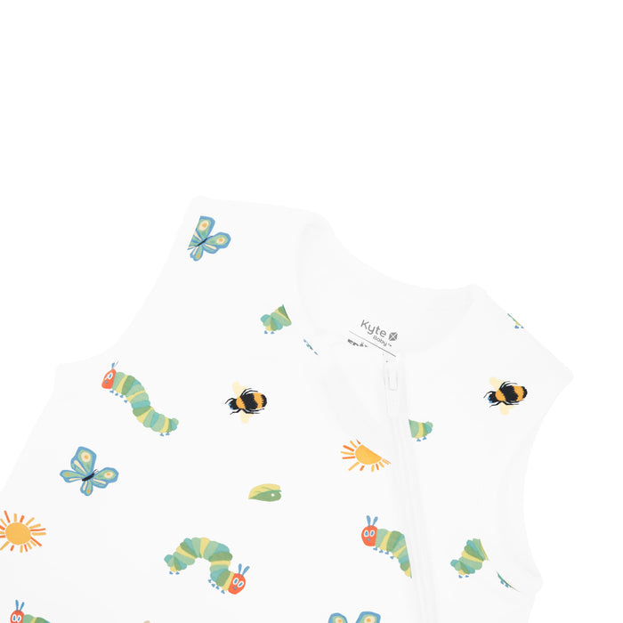 Zipper garage on Kyte Baby Sleep Bag in The Very Hungry Caterpillar™ and Friends 1.0