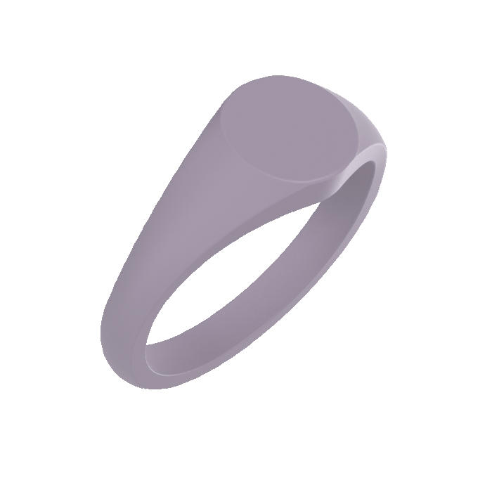 Small Signet Silicone Ring - Midnight Lavender