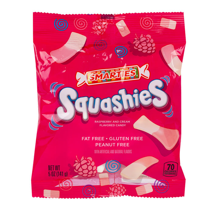 Smarties Squashies Gummy Candy Peg Bag - 12 Count