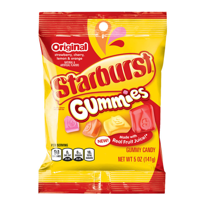 Starburst Original Gummy Candy Peg Bag - 12 Count