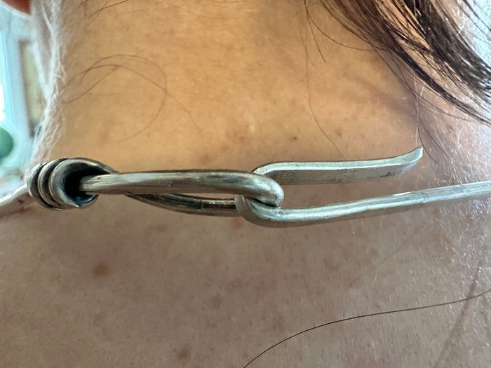 Sterling silver turquoise necklace pendant choker