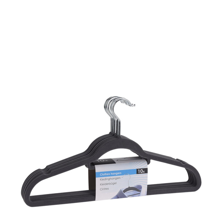 Storage Solutions 10 Piece Clothes Hanger Set - Black