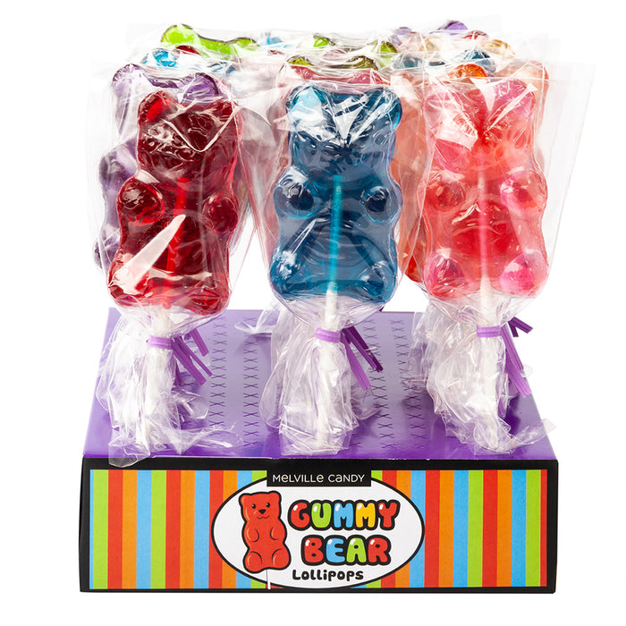 Sugar Bear Gummy Bear Shaped Lollipop 1oz - 24ct