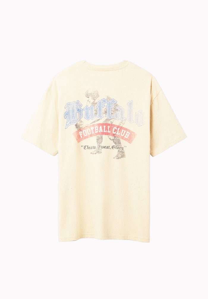 Taverno Men's Buffalo Football Club Graphic Tee, Milk - BM24984