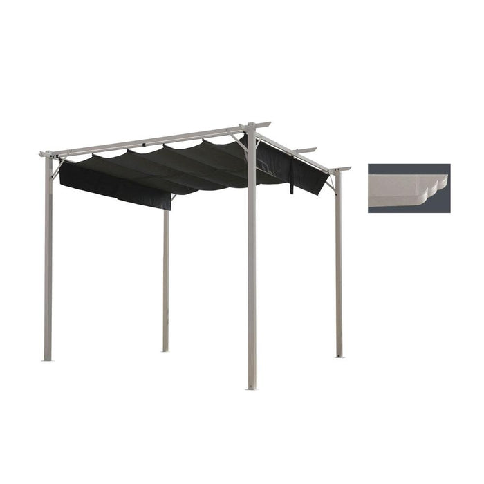 The Garden Collection Gazebo with Sliding Roof 2.95 x 2.95m