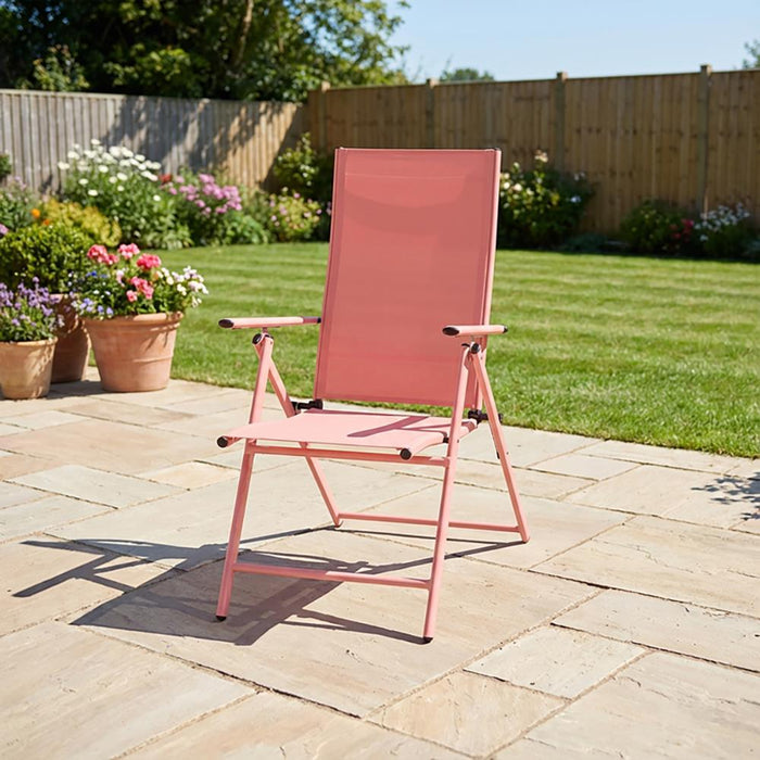 The Garden Collection Textilene Multi Position Chair - Taupe