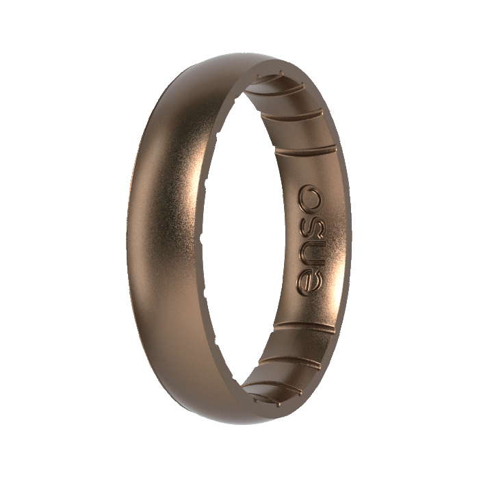 Elements Classic Thin Silicone Ring - Bronze