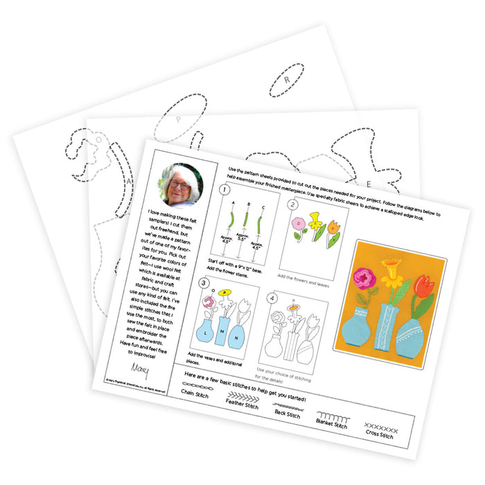 Three Vases Felt Kit