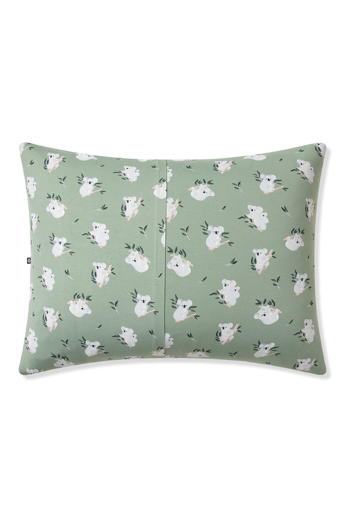 The back of the Toddler Pillowcase in Koala showing the envelope closure