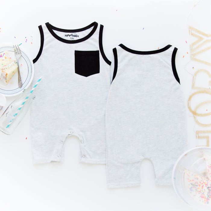 TroubleBoy® Black Shorts Romper