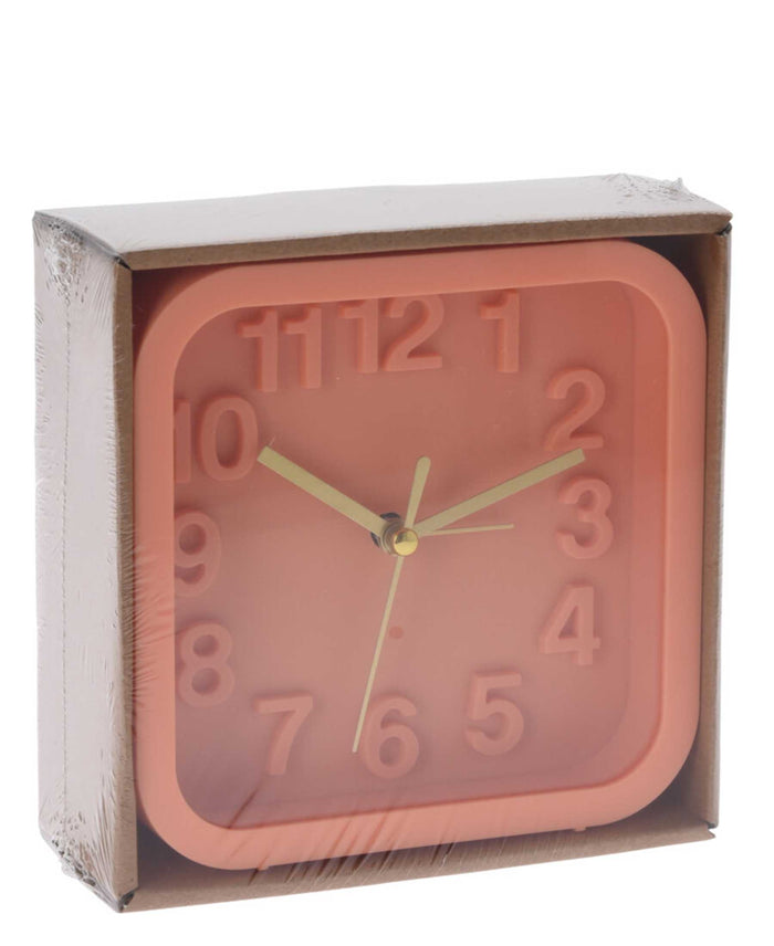 Urban Decor Square Alarm Clock 13.2cm - Orange