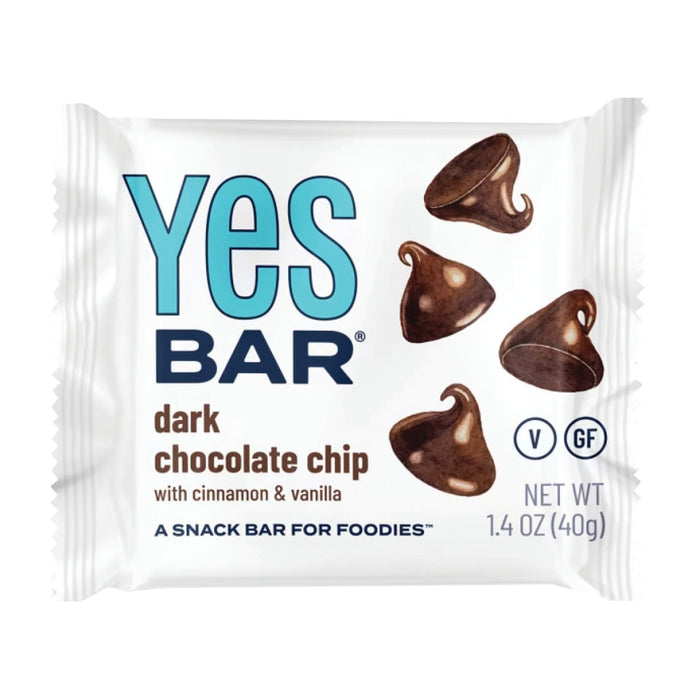 Yes Bar Dark Chocolate Chip Protein Bars - 6 Count