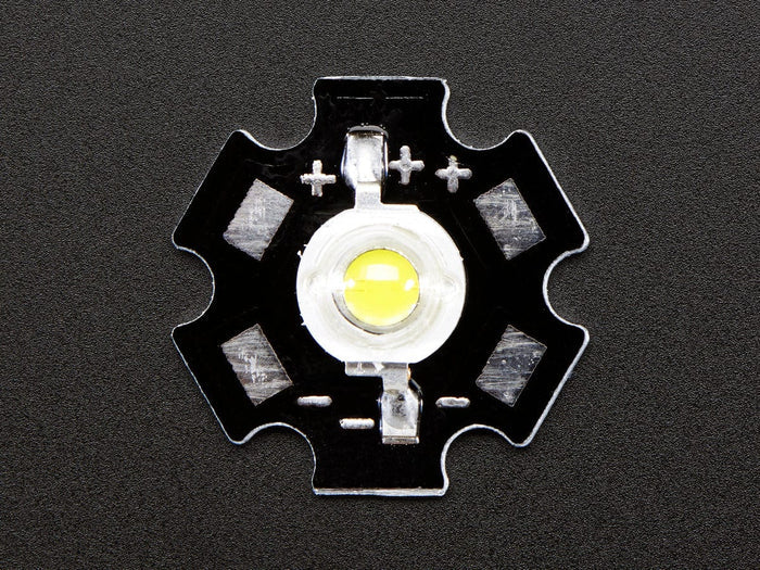 1 Watt Cool White LED - Heatsink Mounted by The Pi Hut - The Pi Hut