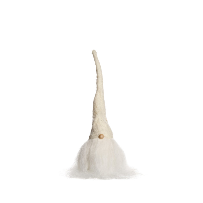 Asas Tomtebod 12" Gnome with Wood Base and White Cap