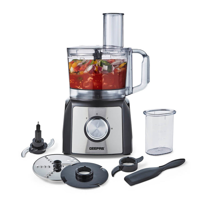 1200W Compact Food Processor, Blender & Grinder Silver