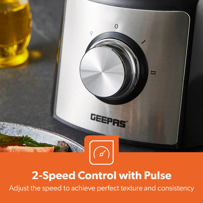 1200W Compact Food Processor, Blender & Grinder Silver