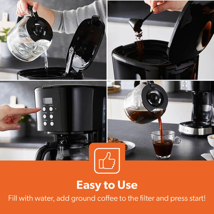 1.5L Multifunctional Digital Filter Coffee Maker Machine