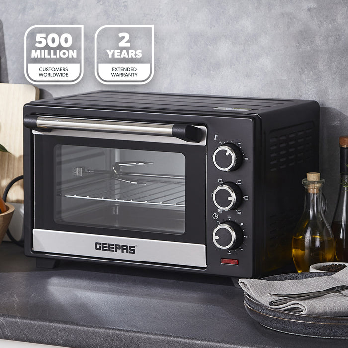 19L Compact Electric Oven With Rotisserie, Bake, Roast & Grill 1280W
