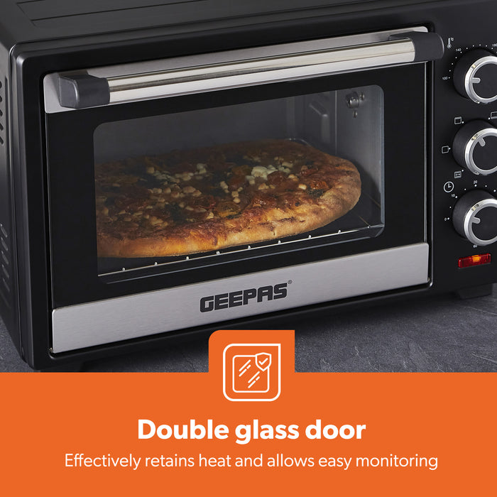 19L Compact Electric Oven With Rotisserie, Bake, Roast & Grill 1280W