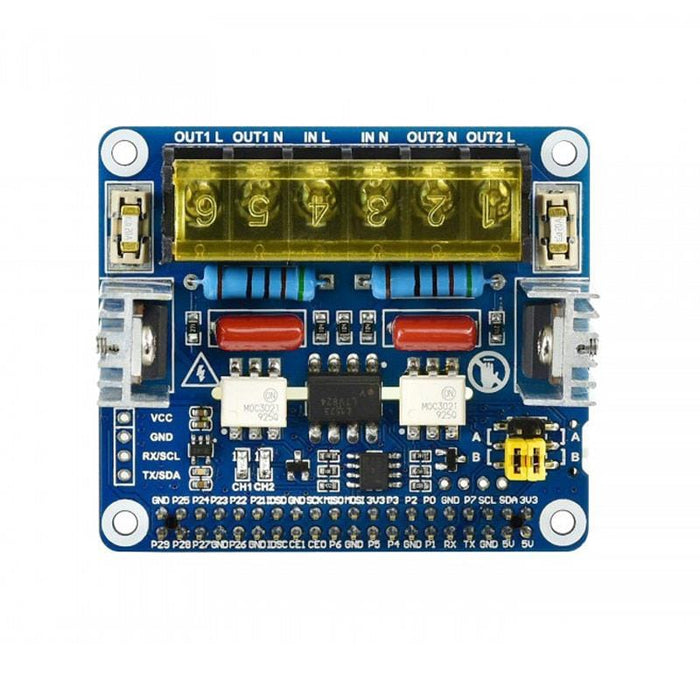 2-Channel Triac HAT for Raspberry Pi by Waveshare - The Pi Hut
