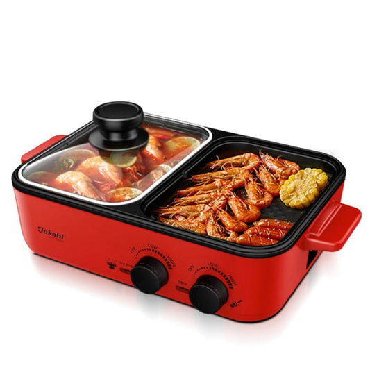 2-IN-1 MINI ELECTRIC HOT POT & BBQ GRILL