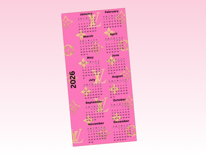 2026 Year at a glance | A6 Rings | Pink L