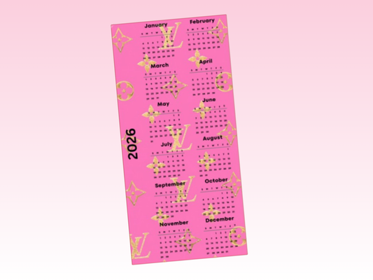 2026 Year at a glance | A6 Rings | Pink L