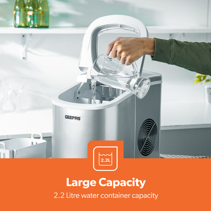 2.2L Countertop Ice Cube Maker - Fast, Automatic & Portable Ice Machine