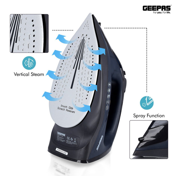 2400W Steam Iron Iron Geepas | For you. For life.