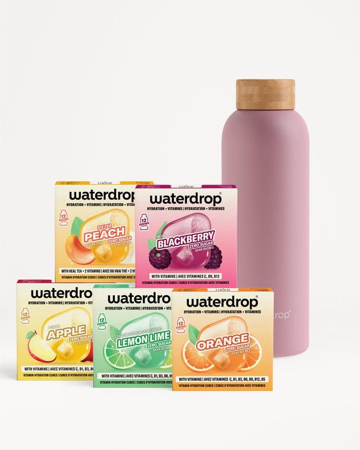 30 Days Starter Set Thermo Steel with flavored hydration cubes.