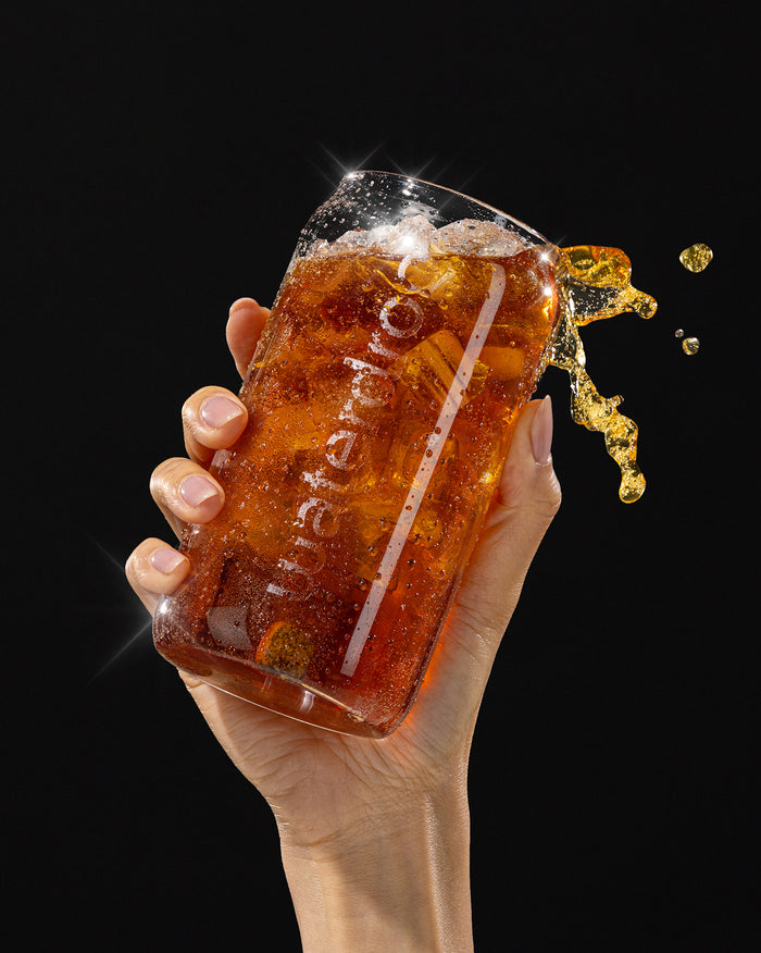 30 Days No Sugar Set 4+1, amber drink with fizz.