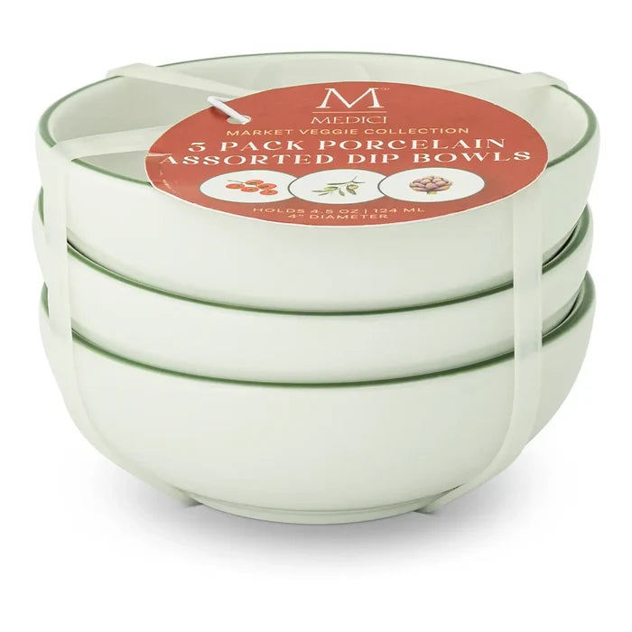 4" Dip Bowls - Market Veggie
