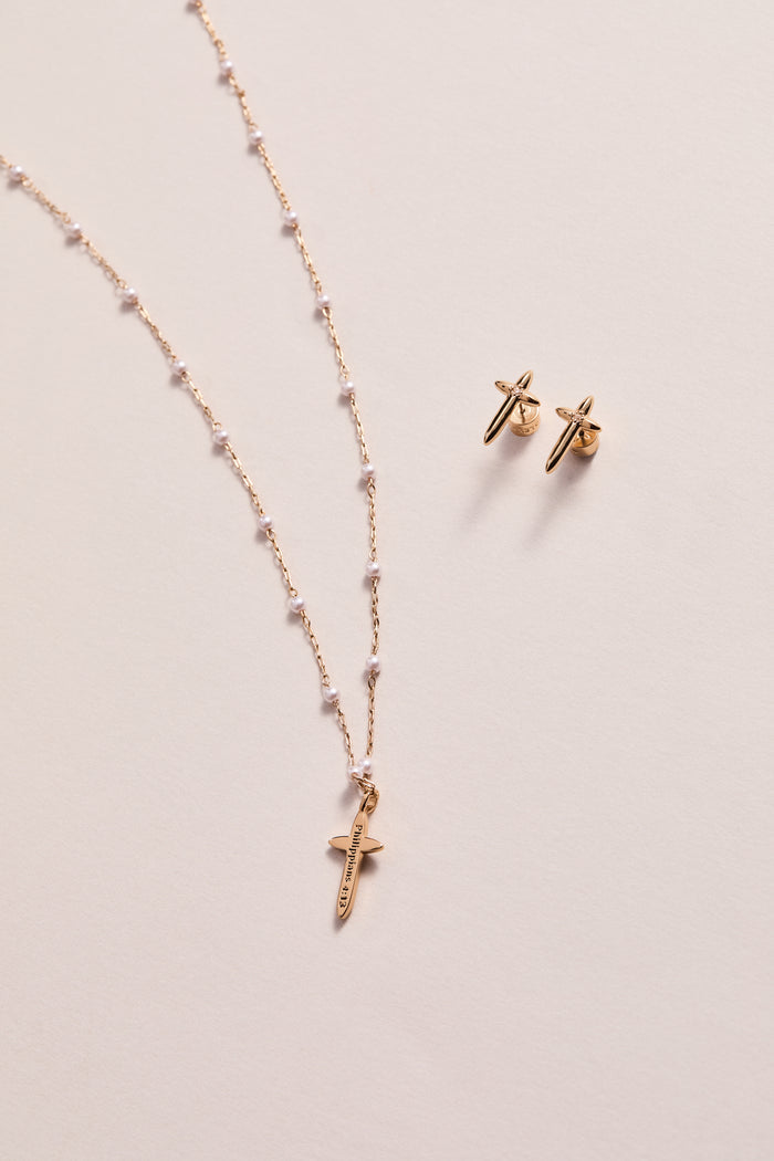 4:13 Cross Stud Earrings