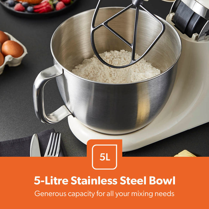 5L Cream Stand Mixer Electric Food Mixer With 12-Speeds