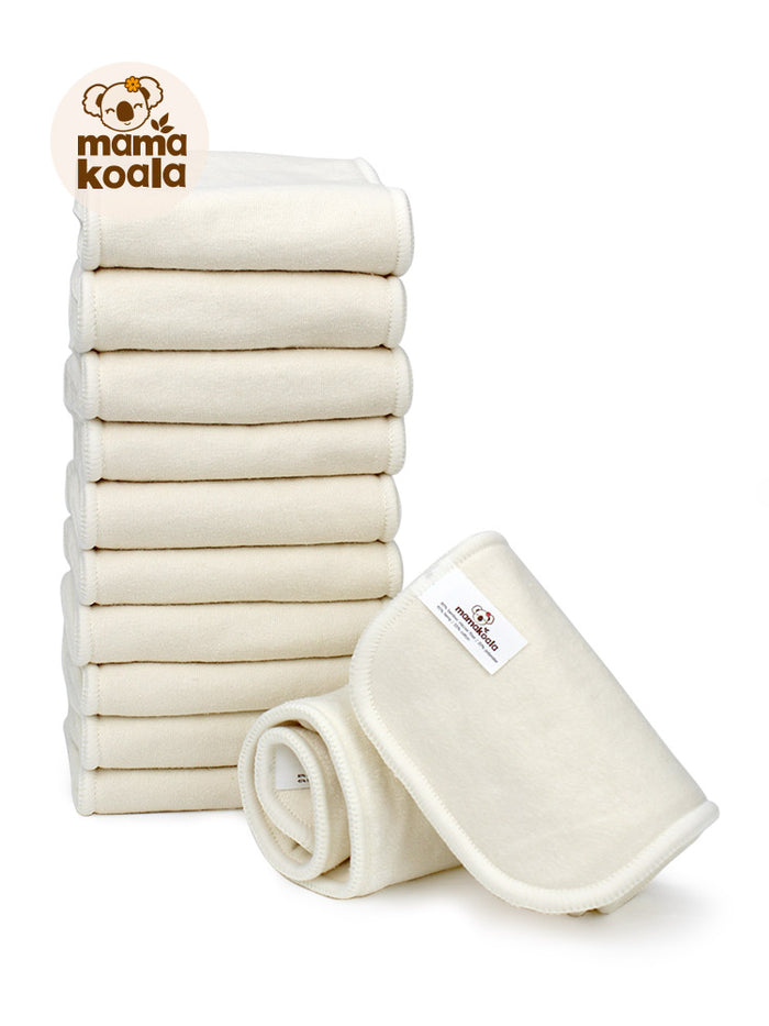 6-Layer Bamboo Hemp Cotton Cloth Diaper Insert NO Snaps- Night Time Solution