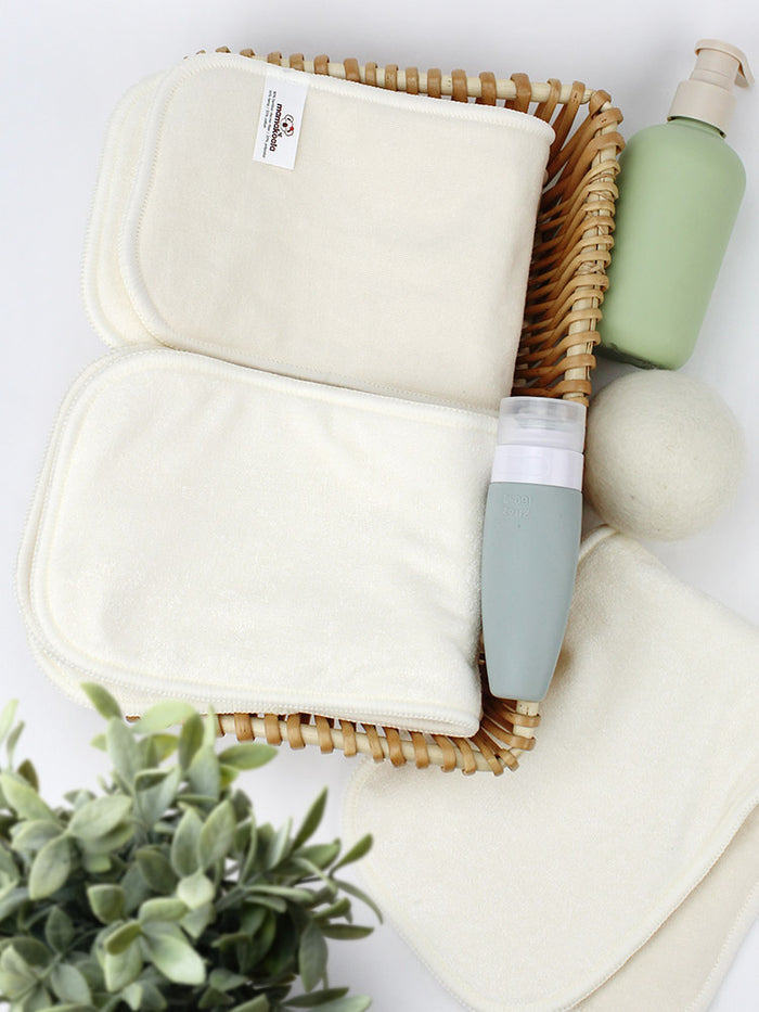 6-Layer Bamboo Hemp Cotton Cloth Diaper Insert NO Snaps- Night Time Solution