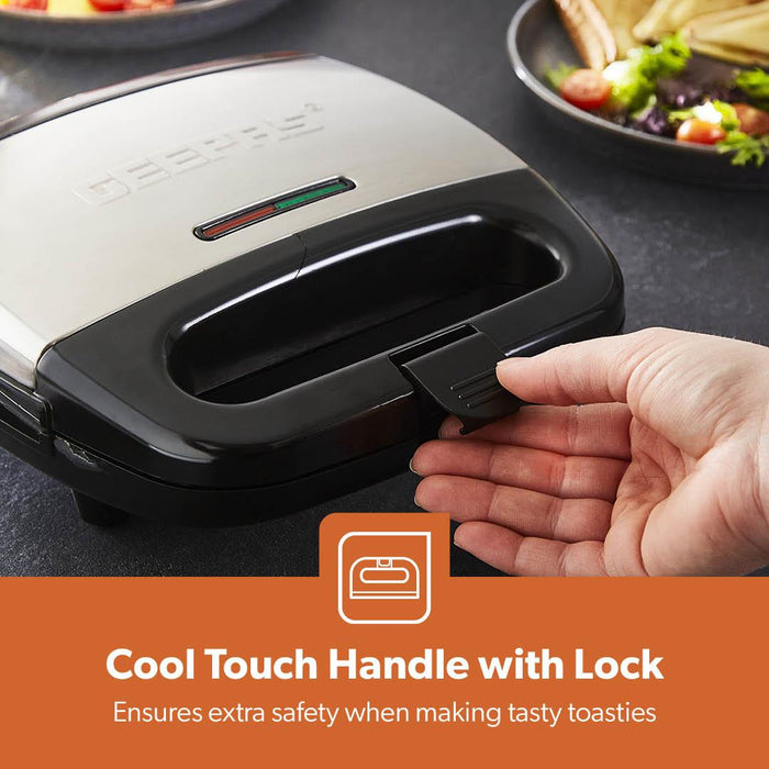 750W 2-Slice Toastie Maker Non-Stick Sandwich Toaster